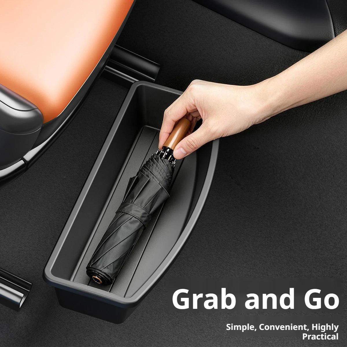 SEAMETAL Under Seat Storage Box Universal Car Seat Bottom Organizer Box Removable Storage Box Gadget Case Universal Accessories