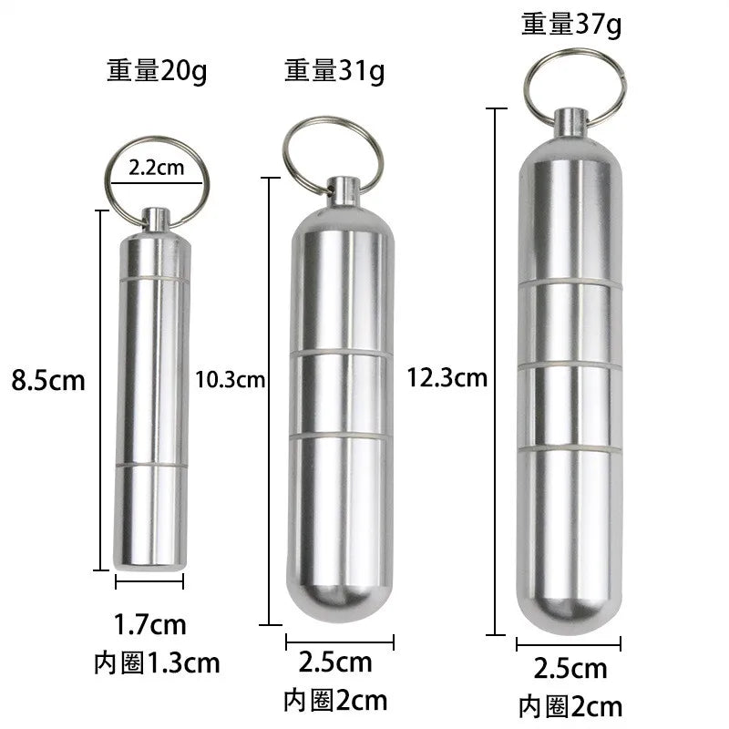 Silver Aluminum Alloy Cigarette Box Waterproof Cigarete Case Pill Toothpick Capsule Cigarette Accessory Mens Gift Gadgets