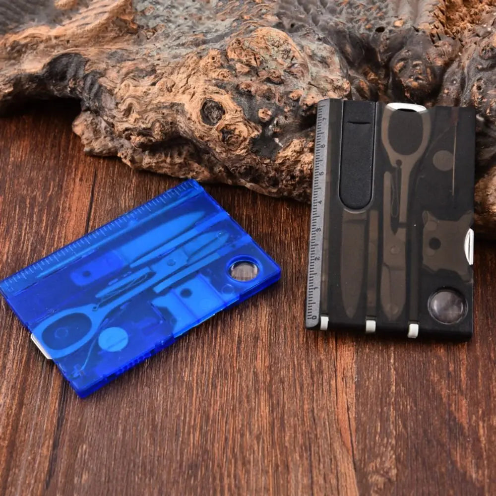 Ultra Thin Outdoor Multi Tool 12 in 1 Multipurpose Outdoor EDC Gadget Durable Card Type Multi-function Tool Card