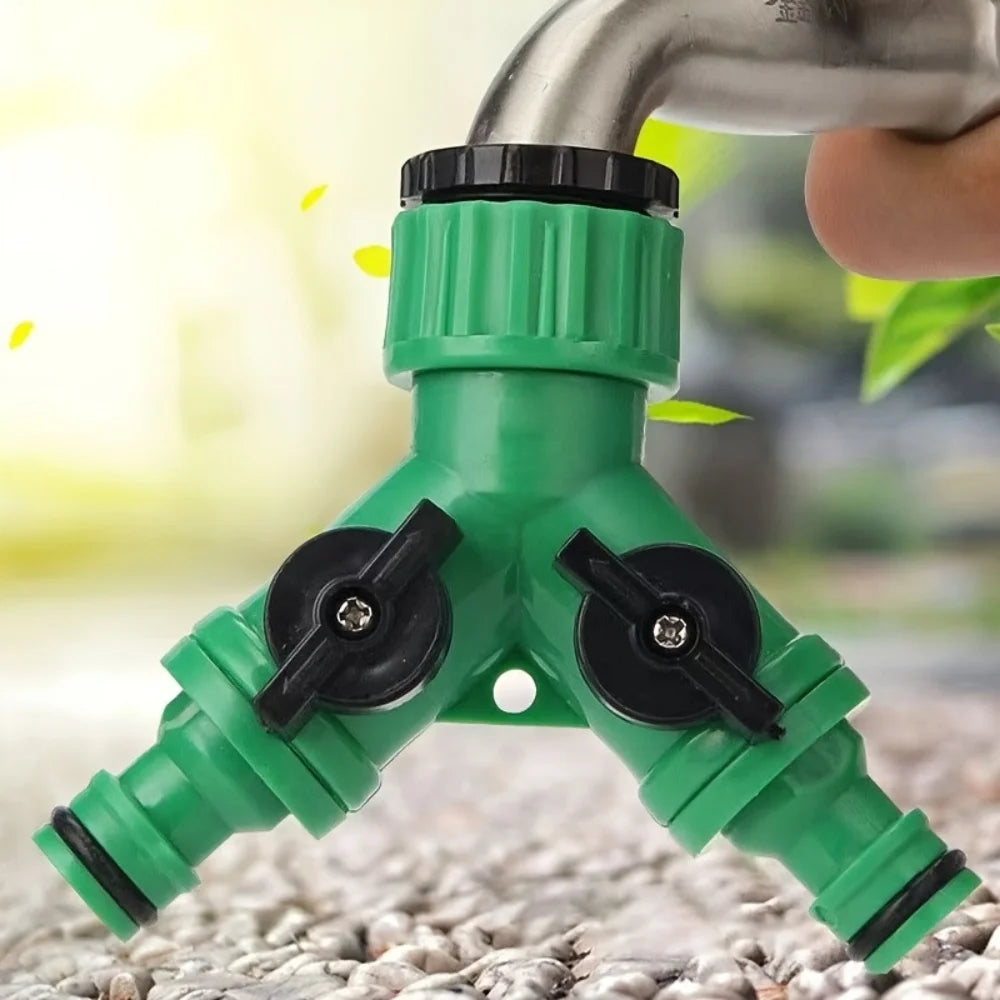 1Pc Y-Shaped Connector for Garden Hose Faucet, Suitable for Two-Way Diverter Adapter, Practical Household Gadget