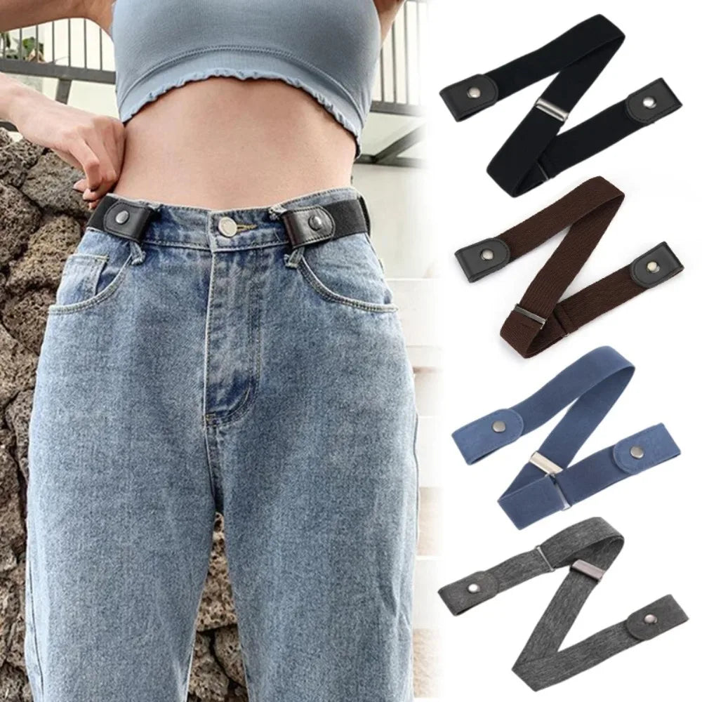Magic Gadget Elastic Waist Tightening Belt Womens Invisible Jeans Lazy Belt Waist Size Adjustment Non-slip Durable