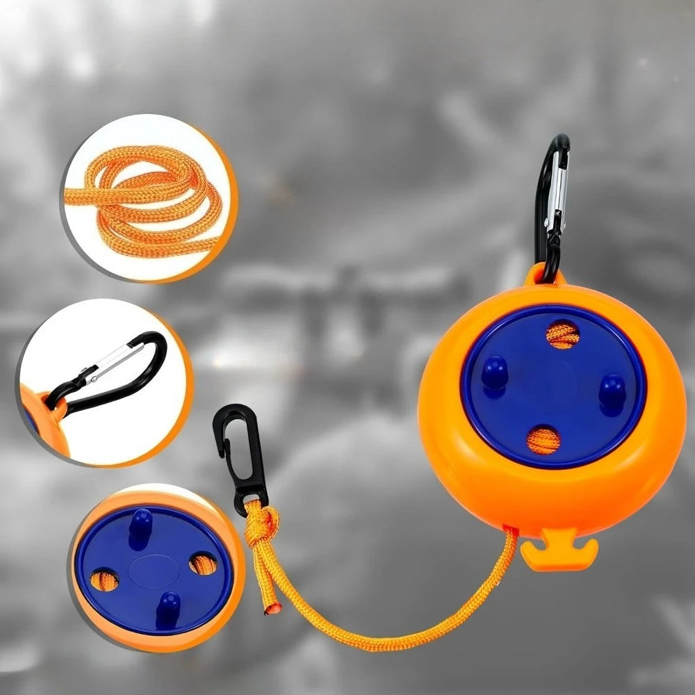 10M Retractable Portable Travel Camping Washing Line Rope Reel Clothesline Outdoor with Carabiner Hook Hiking Outdoor Gadgets