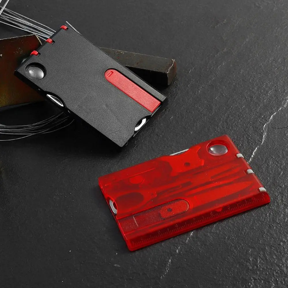 Ultra Thin Outdoor Multi Tool 12 in 1 Multipurpose Outdoor EDC Gadget Durable Card Type Multi-function Tool Card