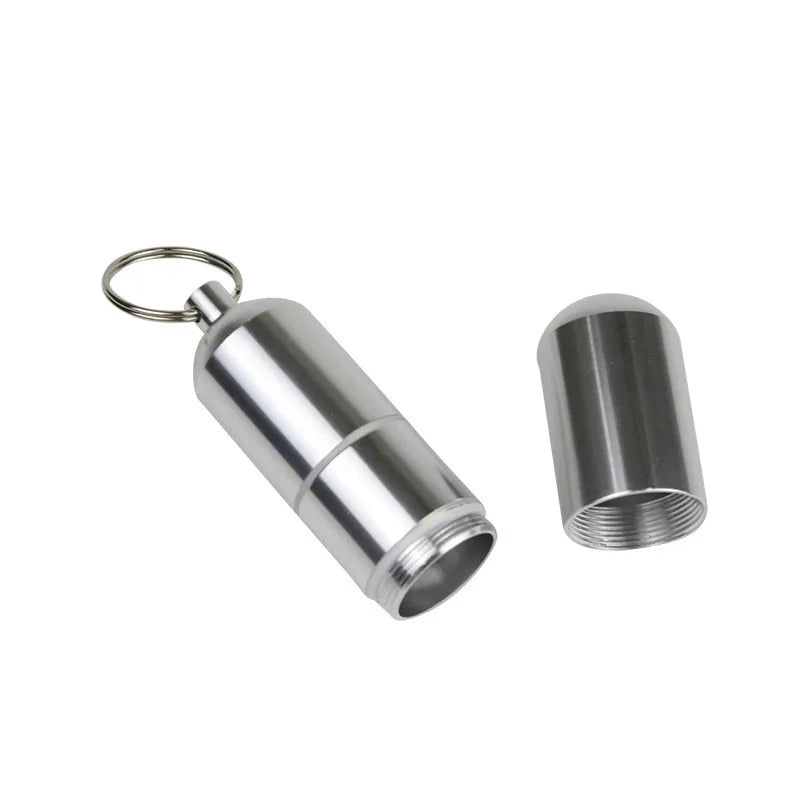 Silver Aluminum Alloy Cigarette Box Waterproof Cigarete Case Pill Toothpick Capsule Cigarette Accessory Mens Gift Gadgets