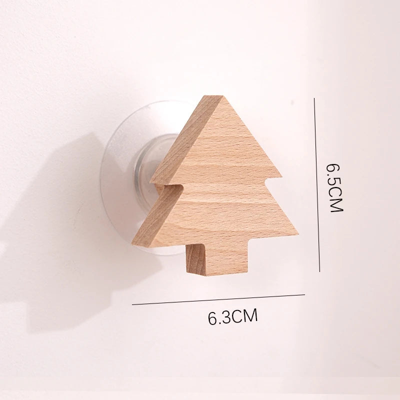 1pcs Animal Wooden Hooks Cute Room Decor Hook Wall Keychain Coat Hook Home Door Wood Hook Hanger Kitchen Accessories Gadget