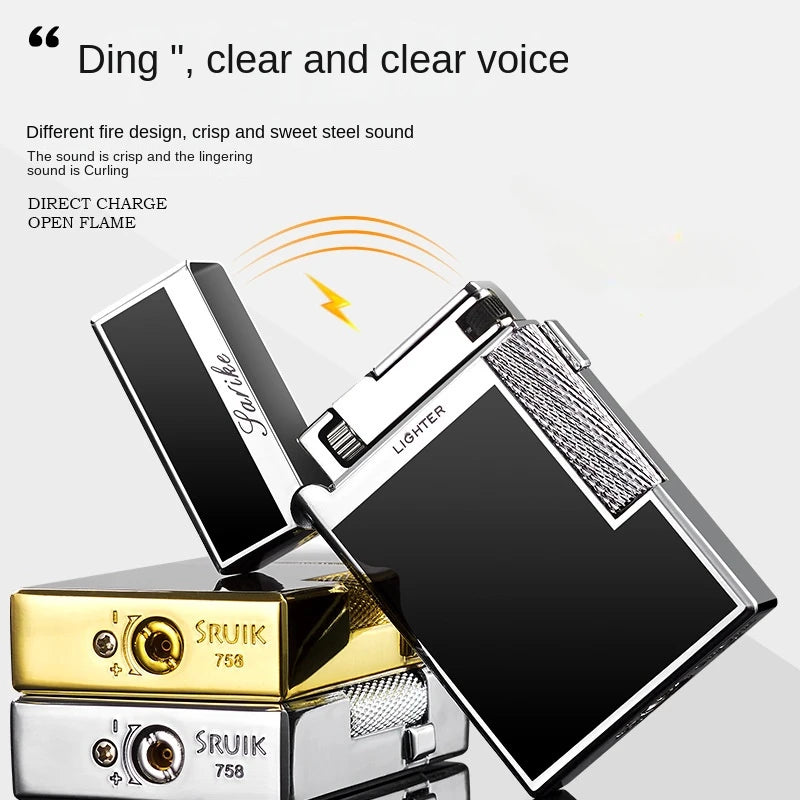 Metal Windproof Cigar Cigarette Lighter Jet Torch Gas Two Types Flames Unusual Lighters Smoking Accessory Butane Gadgets for Men