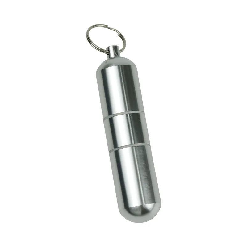 Silver Aluminum Alloy Cigarette Box Waterproof Cigarete Case Pill Toothpick Capsule Cigarette Accessory Mens Gift Gadgets