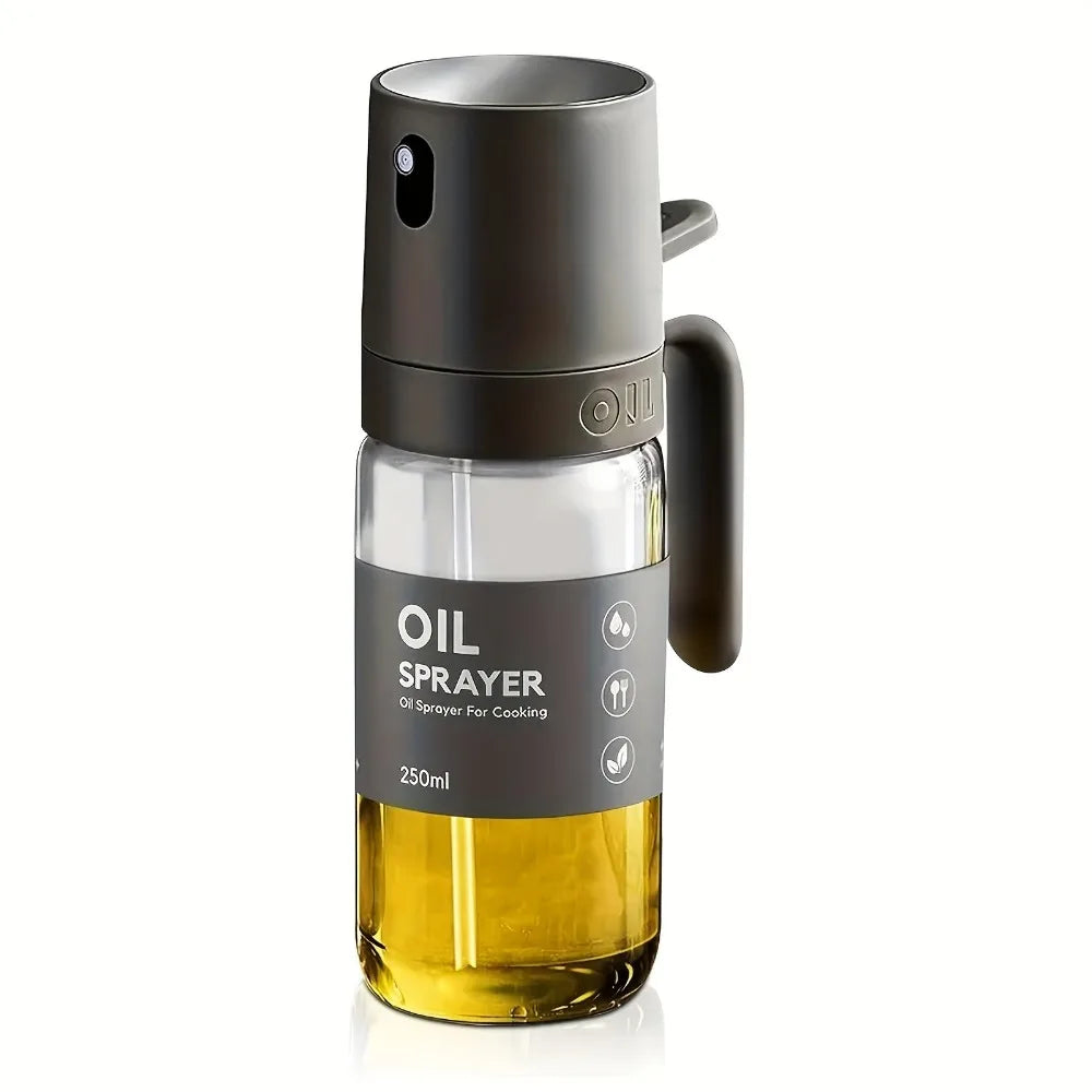 250ML Oil Sprayer, High Borosilicate Glass BPA Free Cooking Mister, Olive Oil Sprayer for Air Fryer, Salad, BBQ, Kitchen Gadget