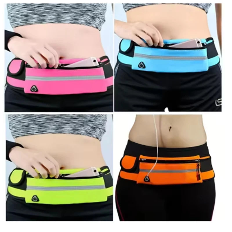 Sports Waist Bag - Waterproof Snug-fitting Shock-absorbing Running Gadget - Water Bottle Holder Mobile Phone Bag