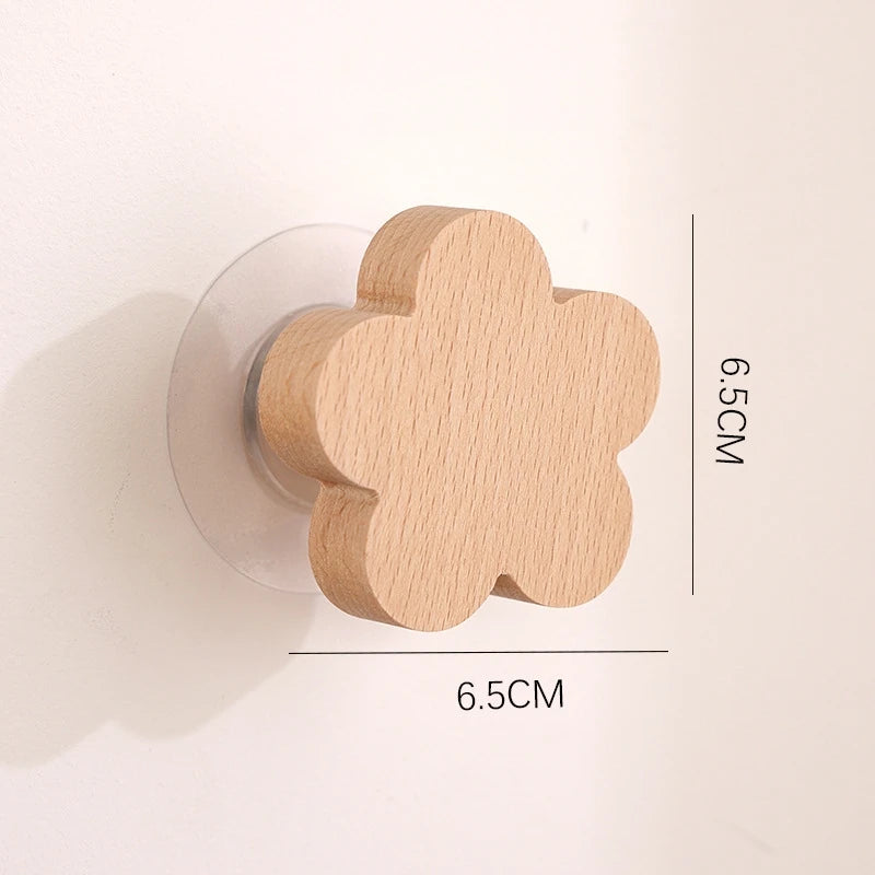 1pcs Animal Wooden Hooks Cute Room Decor Hook Wall Keychain Coat Hook Home Door Wood Hook Hanger Kitchen Accessories Gadget