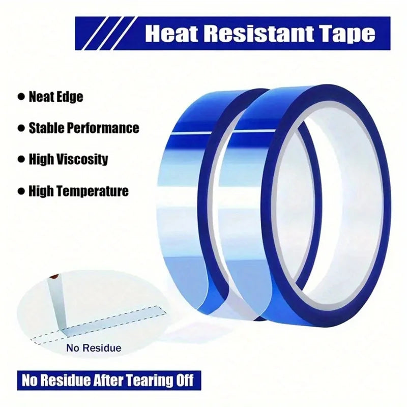 50m High Temperature, Heat Resistant Tape, Heat Transfer Tape for Heat Sublimation Non-Residual Adhesive Tape Gadget