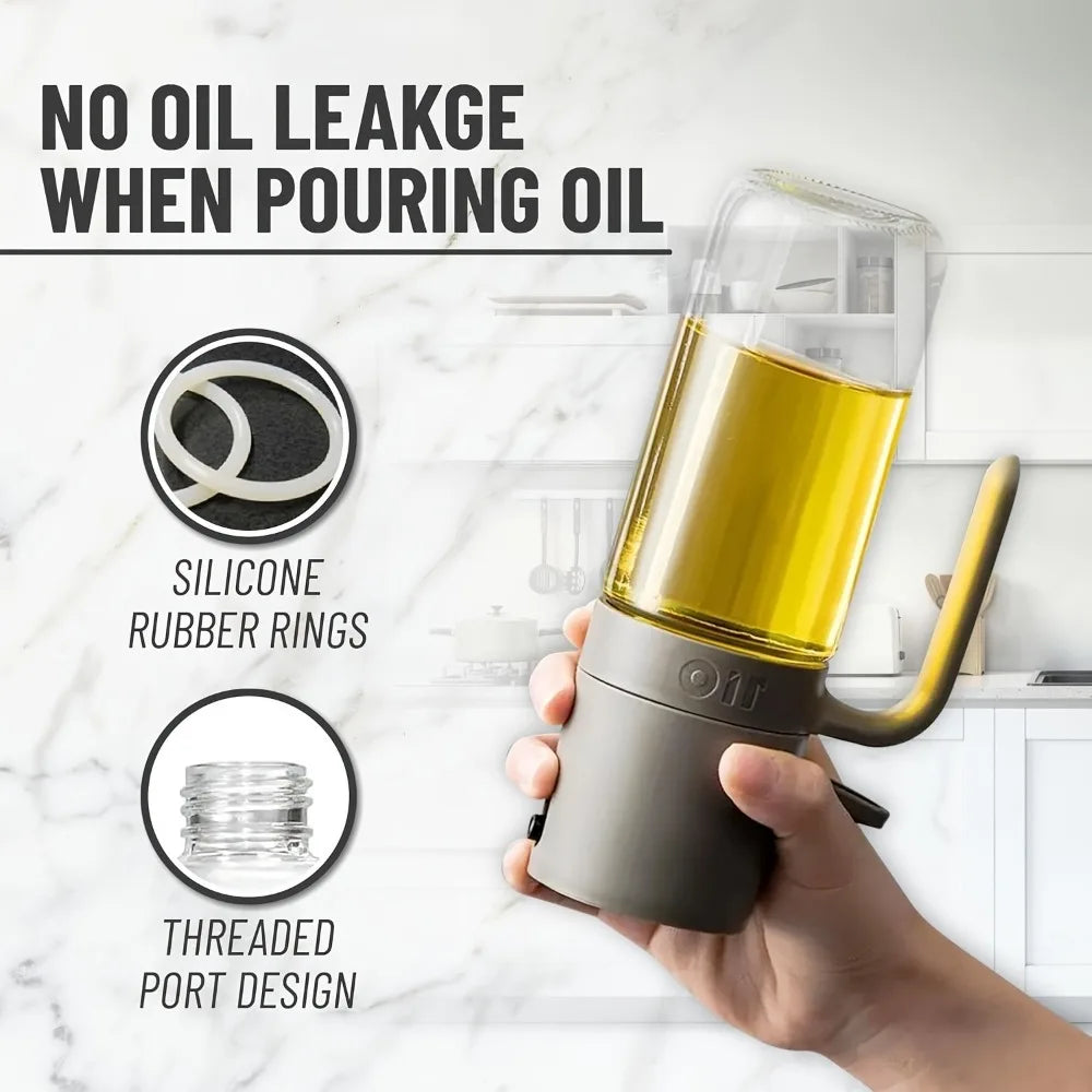 250ML Oil Sprayer, High Borosilicate Glass BPA Free Cooking Mister, Olive Oil Sprayer for Air Fryer, Salad, BBQ, Kitchen Gadget