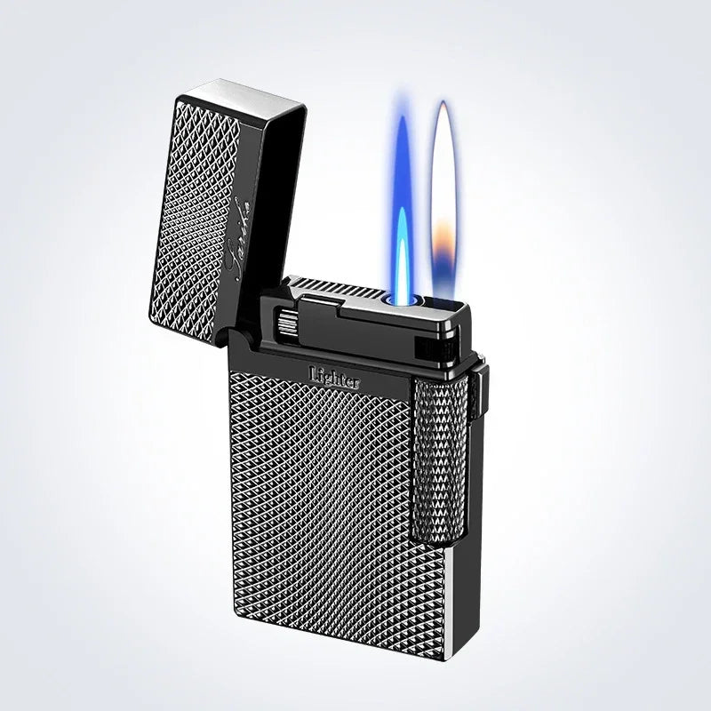 Metal Windproof Cigar Cigarette Lighter Jet Torch Gas Two Types Flames Unusual Lighters Smoking Accessory Butane Gadgets for Men