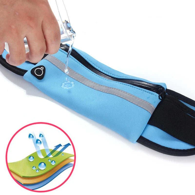 Sports Waist Bag - Waterproof Snug-fitting Shock-absorbing Running Gadget - Water Bottle Holder Mobile Phone Bag