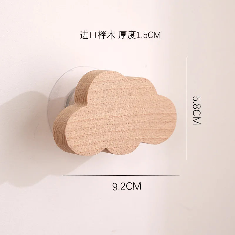 1pcs Animal Wooden Hooks Cute Room Decor Hook Wall Keychain Coat Hook Home Door Wood Hook Hanger Kitchen Accessories Gadget