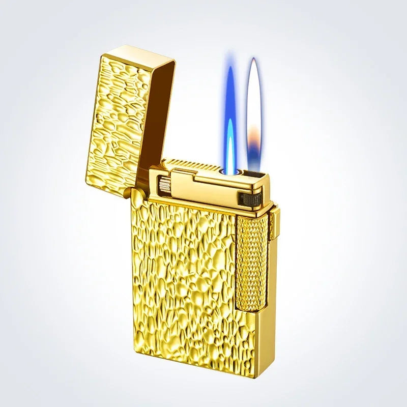 Metal Windproof Cigar Cigarette Lighter Jet Torch Gas Two Types Flames Unusual Lighters Smoking Accessory Butane Gadgets for Men