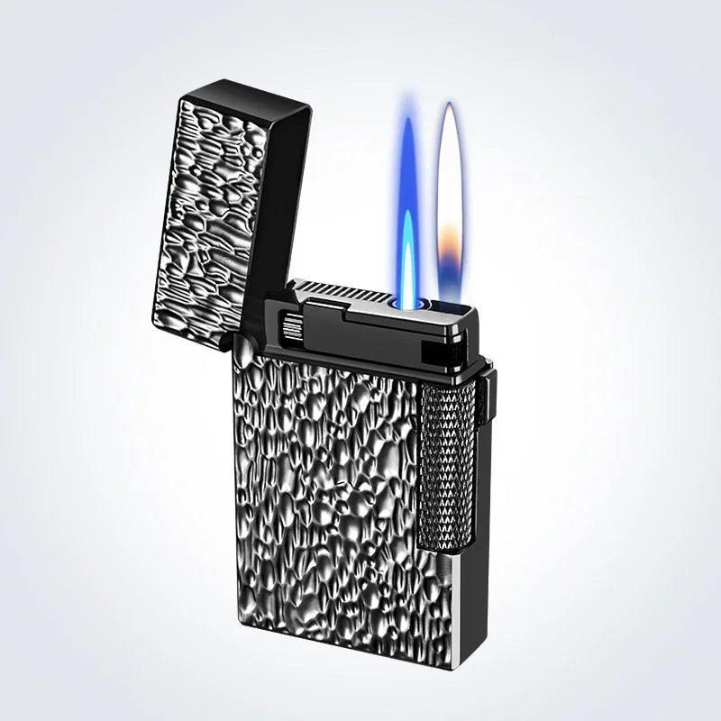 Metal Windproof Cigar Cigarette Lighter Jet Torch Gas Two Types Flames Unusual Lighters Smoking Accessory Butane Gadgets for Men