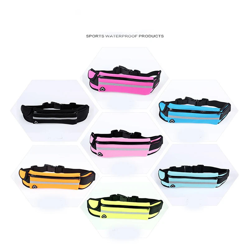 Sports Waist Bag - Waterproof Snug-fitting Shock-absorbing Running Gadget - Water Bottle Holder Mobile Phone Bag