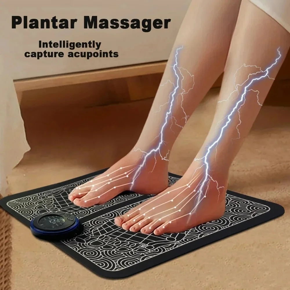 EMS Foot Relax Mat Remote Control Electric Foot Pad Comfort Cushion Portable Leisure Gadget for Home Indoor Use to Ease Fatigue