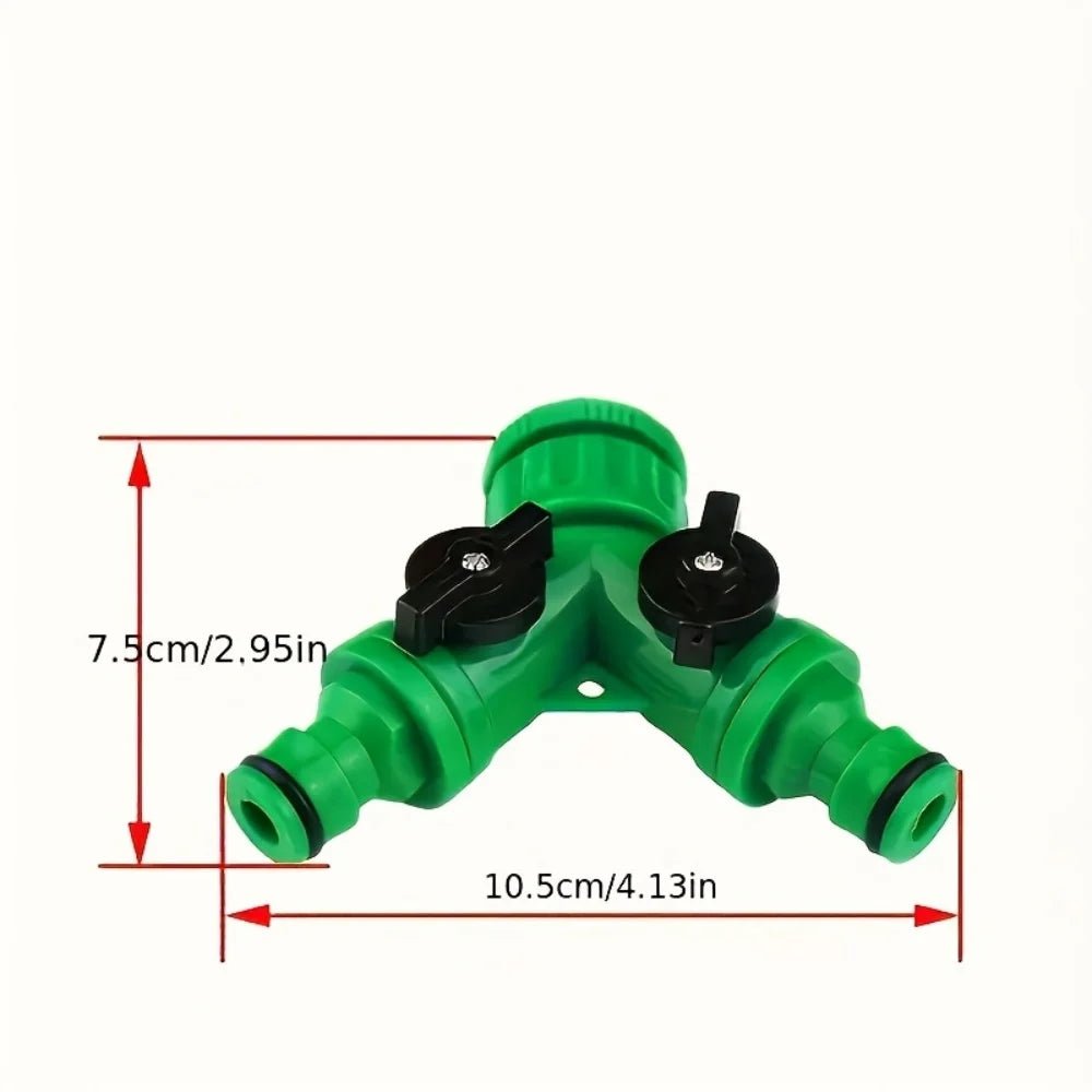 1Pc Y-Shaped Connector for Garden Hose Faucet, Suitable for Two-Way Diverter Adapter, Practical Household Gadget