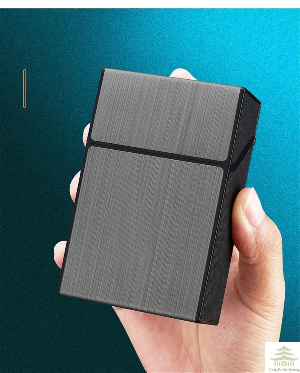 Portable Cigarette Case Metal Smoking Cigarette Box 20pcs Capacity Tobacco Holder Cigarettes Pack Cover Storage Box Men's Gadget