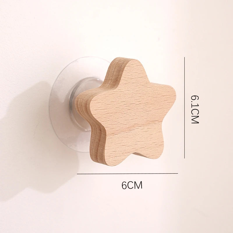1pcs Animal Wooden Hooks Cute Room Decor Hook Wall Keychain Coat Hook Home Door Wood Hook Hanger Kitchen Accessories Gadget