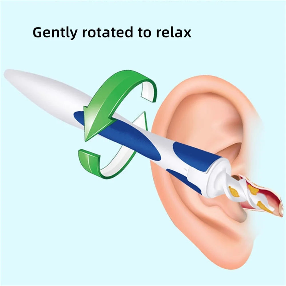 Portable Silicone 16 pcs Ear Cleaning Tools Tools Ear Scoop Cleaning Ear Wax Soft Spiral Beauty Care Gadget Personal Hygiene Set
