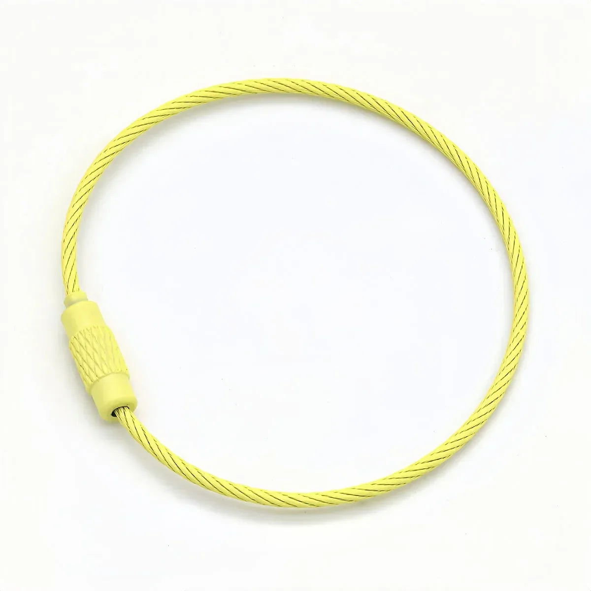 10-100pcs Stainless Steel Wire Keychain Ring Key Keyring Circle Rope Cable Loop Outdoor Camp Luggage Tag Screw Lock Gadget