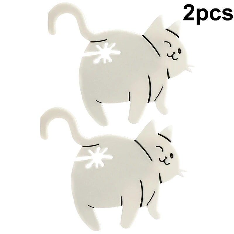Hot Sale 2pcs 3D Cat Butt Bread Bag Clip Snack Bag Sealing Clip Novelty Kitchen Gadget Food Storage Bag Clip For Cat Lovers
