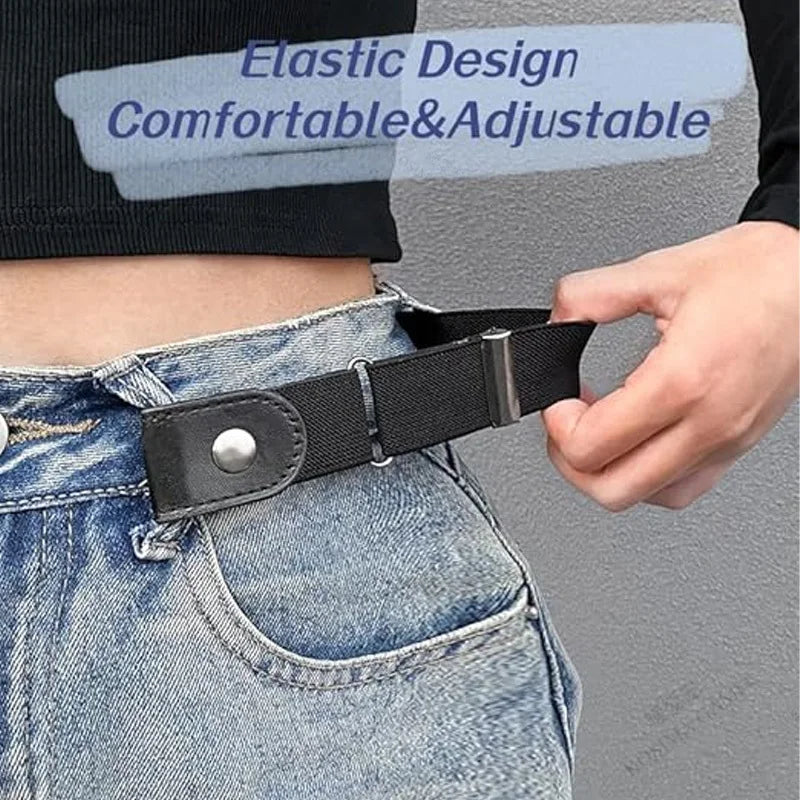 Magic Gadget Elastic Waist Tightening Belt Womens Invisible Jeans Lazy Belt Waist Size Adjustment Non-slip Durable