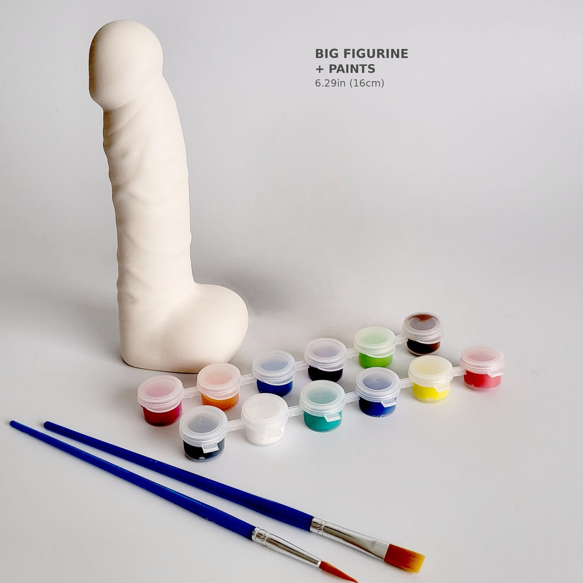 Ceramic penis with paints - bachelorette coloring kit