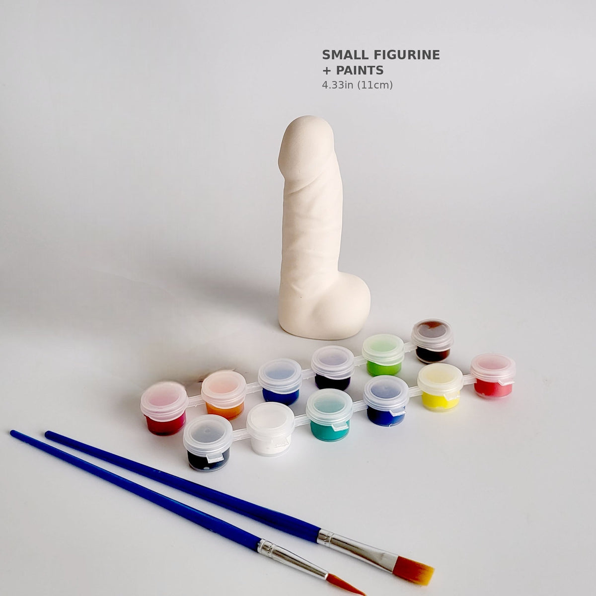 Ceramic penis with paints - bachelorette coloring kit
